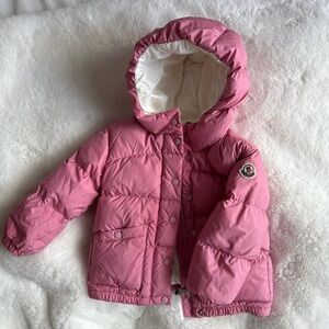 Toddler Girl Moncler Pink Jacket Coat Size 18-24